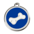 Médaille pour Chien Red Dingo Os 3D Bleu Foncé