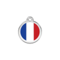 Médaille pour Chien Red Dingo Drapeau France Petite