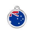 Médaille pour chien Drapeau australien Bleu Foncé MM