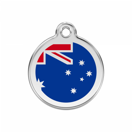 Médaille pour chien Drapeau australien Bleu Foncé MM