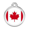 Médaille pour chien Drapeau canadien Rouge GM