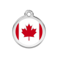 Médaille pour chien Drapeau canadien Rouge MM