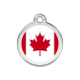 Médaille pour chien Drapeau canadien Rouge MM