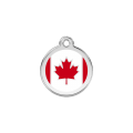 Médaille pour chien Drapeau canadien Rouge PM