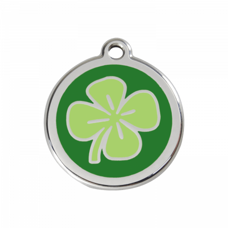 Médaille pour chien Trèfle à 4 feuilles Vert MM