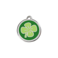 Médaille pour chien Trèfle à 4 feuilles Vert PM