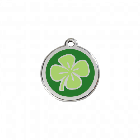 Médaille pour chien Trèfle à 4 feuilles Vert PM