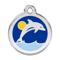 Médaille pour chien Dauphin Bleu Foncé GM