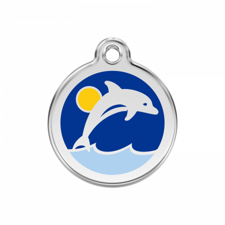 Médaille pour chien Dauphin Bleu Foncé MM