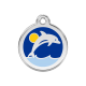 Médaille pour chien Dauphin Bleu Foncé MM