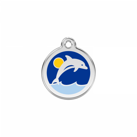 Médaille pour chien Dauphin Bleu Foncé PM