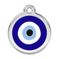 Médaille en émail Evil Eye Bleu Foncé GM