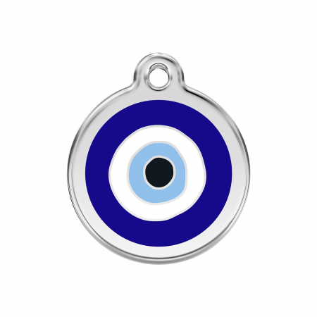 Médaille en émail Evil Eye Bleu Foncé MM