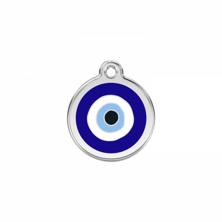 Médaille en émail Evil Eye Bleu Foncé PM