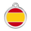 Médaille pour chien Drapeau espagnol Jaune GM