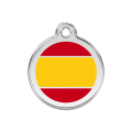 Médaille pour chien Drapeau espagnol Jaune MM