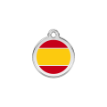 Médaille pour chien Drapeau espagnol Jaune PM