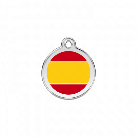 Médaille pour chien Drapeau espagnol Jaune PM