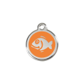 Médaille en émail pour chat RedDingo Poisson Orange