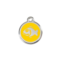 Médaille en émail pour chat RedDingo Poisson Jaune