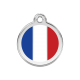 Médaille pour chien Drapeau français Blanc MM
