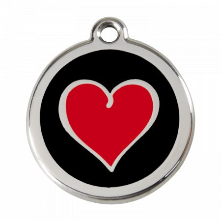 Médaille pour chien Coeur Noire MM