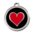 Médaille pour chien Coeur Noire GM