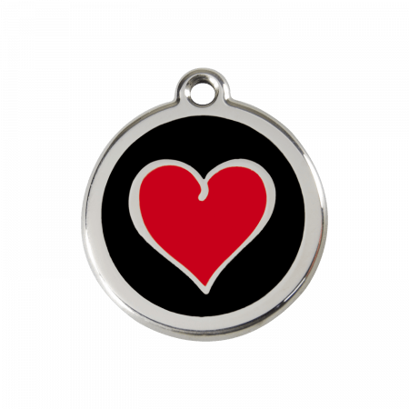 Médaille pour chien Coeur Noire PM