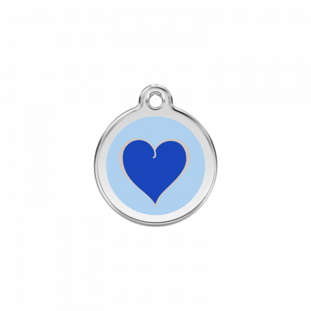 Médaille pour chien Coeur Bleu PM