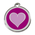 Médaille pour chien Coeur Violet GM