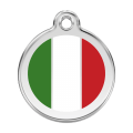 Médaille pour chien Drapeau italien Blanc GM