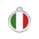 Médaille pour chien Drapeau italien Blanc MM