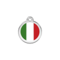 Médaille pour chien Drapeau italien Blanc PM