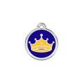 Médaille pour chien Couronne Bleu Foncé PM