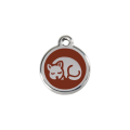 Médaille avec émail pour chat RedDingo Chaton Marron