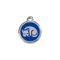Médaille avec émail pour chat RedDingo Chaton Bleu foncé