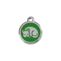 Médaille avec émail pour chat RedDingo Chaton Vert