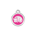 Médaille avec émail pour chat RedDingo Chaton Rose Bonbon