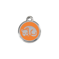 Médaille avec émail pour chat RedDingo Chaton Orange