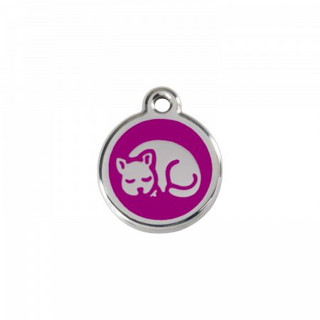 Médaille avec émail pour chat RedDingo Chaton Violet