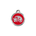 Médaille avec émail pour chat RedDingo Chaton Rouge