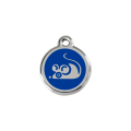 Médaille avec émail RedDingo pour chat Souris Bleu foncé