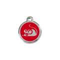 Médaille avec émail RedDingo pour chat Souris Rouge