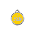 Médaille avec émail RedDingo pour chat Souris Jaune