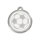 Médaille pour chien Ballon de foot Blanc MM