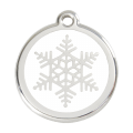 Médaille pour chien Flocon de neige Blanc GM