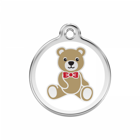Médaille pour chien Teddy Bear Blanc MM