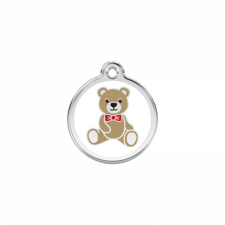 Médaille pour chien Teddy Bear Blanc PM