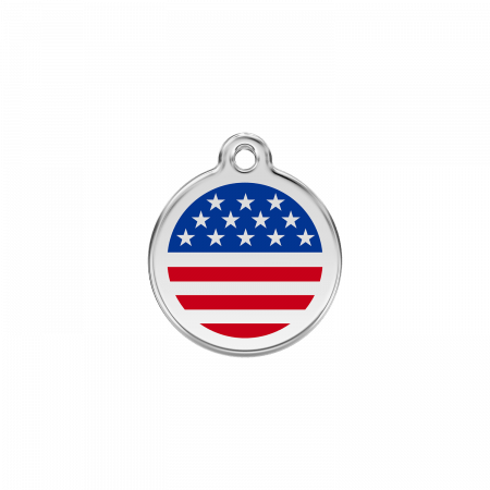 Médaille pour chien Drapeau américain PM