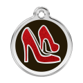 Médaille avec paillettes Chaussure rouge Noire GM